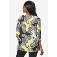 thumbnail image 2 of Jessica London Women's Plus Size Boatneck Tunic Top 3/4 Sleeve Shirt  Loose Fit, 2 of 6