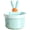 Blue, variant on VKLU Cute Rabbit Kitchen Sink Strainer Basket, Press-Type Automatic Dumping Drain Filter, Mint Green Hands-Free Food Residue Catcher for Home Kitchen Sink, 2.95x1.96 Inch