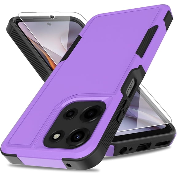 HCTian for Moto G 2026 / Moto G Play 2026 Case:[Military Grade Drop Tested] with Screen Protector, Dual Layer Protective Heavy Duty Cell Phone Cover Non-Slip Shockproof Case for Motorola G 2026