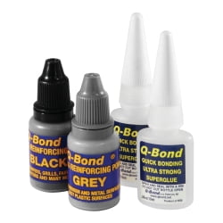 4 x Q-Bond Kit 2-Part Adhesive Repair Glue Filler Chemical metal Plastic Welding 