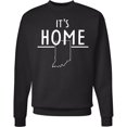 thumbnail image 2 of Inktastic It's Home State of Indiana Outline Adult Sweatshirt, 2 of 4