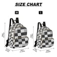 thumbnail image 2 of FORMRS Mini Backpack Purse for Women Quilted Travel Daypack Casual Shoulder Bag, Black and Gray Plaid Pattern, 2 of 7