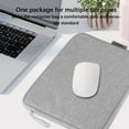 thumbnail image 4 of Sonducket Bolsa para tableta de 14/15/17 pulgadas, forro polar electrónico, funda para portátil, ratón, Notebook, estuche de transporte, Bolsas de mensajero y de hombro Gris 15-17 pulgadas, 4 of 6