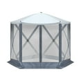 thumbnail image 3 of IVV Pop up Gazebo Tents - 10x10 FT Portable Pentagon Canopy Tent for Camping, Outdoor Patio Screen Tent Houses with Mesh Sidewalls and Carry Bag, Gray, 3 of 9