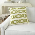 thumbnail image 4 of Mina Victory Life Styles Tufted Lines 18" x 18" Lime Throw Pillow, 4 of 6