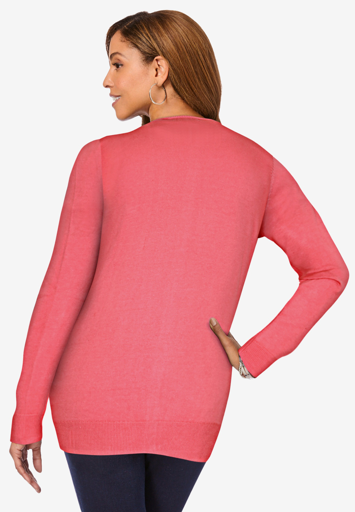 Jessica London Women's Plus Size Fine Gauge Cardigan Sweater - image 5 of 6