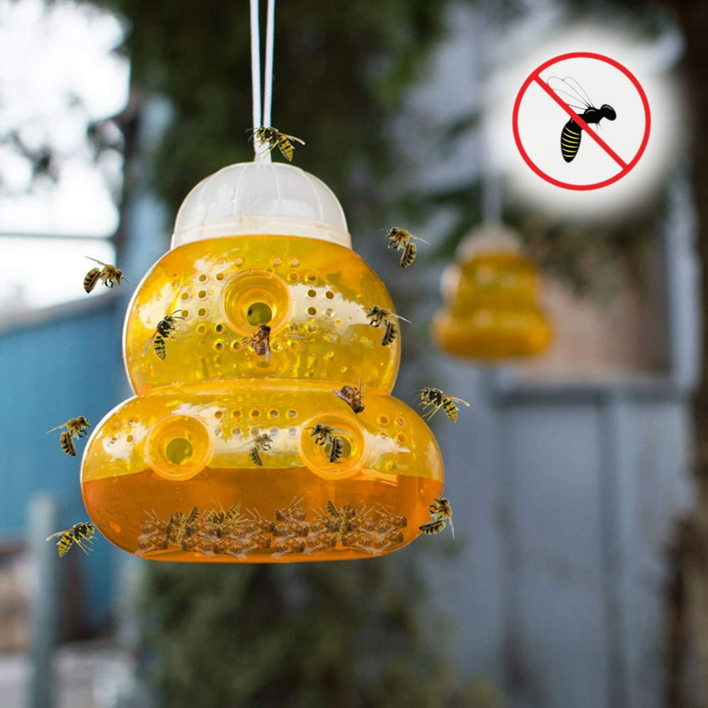 Cotonie 4 pack Wasp Trap Yellow Jackets Wasp Repellent Trap Bee Catcher