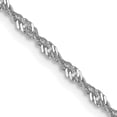 thumbnail image 1 of 14K White Gold Jbsp's 1.6mm Singapore Chain (18 X 1.6) Made In Italy 515-18, 1 of 5