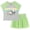 Heather grey, variant on Hello Kitty Square Neck T-Shirt and Skirt Outfit Set Toddler to Big Kid