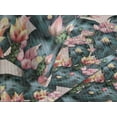 thumbnail image 3 of Ambesonne Cactus Flowers Quilted Coverlet 2 Pcs, Modern Desert Floral, Twin Size, Dark Teal Pale Pink, 3 of 4