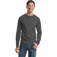 thumbnail image 3 of Jerzees 50/50 Heavyweight Blend Long-Sleeve T-Shirt, Medium, Black Heather, 3 of 7
