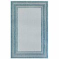 thumbnail image 1 of Trans-Ocean Imports CRE69842504 6 ft. 6 in. x 9 ft. 4 in. Liora Manne Carmel Multi Border Indoor & Outdoor Rug Wilton Woven Rectangular Rug - Aqua, 1 of 1