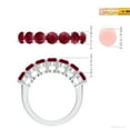 thumbnail image 5 of ANGARA Natural Half Eternity Seven Stone 3.22 ct Ruby Wedding Band in 14K White Gold for Women (Size-4.5mm) | July Birthstone, Birthday, Anniversary, Jewelry Gift for Women | Natural Ruby Ring, 5 of 9