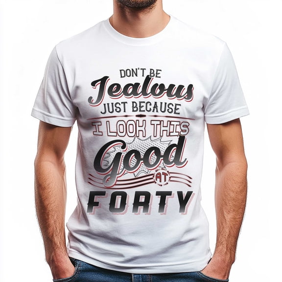 Don't Be Jealous Tee - Funny Forty Birthday T-Shirt for Men - 40th Birthday Gift for Men