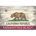 thumbnail image 4 of Manhattan Beach, California, Rustic California State Flag (19x27 inches, Premium 500 Piece Jigsaw Puzzle for Adults and Family, Made in USA), 4 of 4