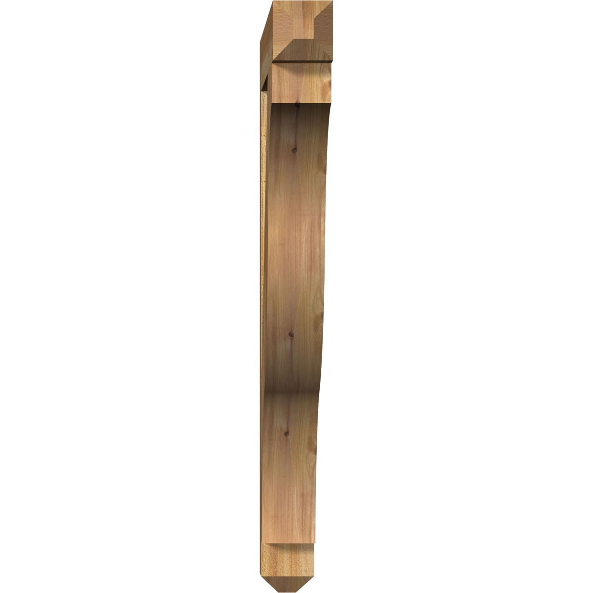 Ekena Millwork 4"W x 38"D x 42"H Funston Craftsman Rough Sawn Bracket, Western Red Cedar
