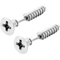 thumbnail image 2 of Gothic Unisex Punk Rock Stainless Steel Nail Screw Piercing Stud Earrings 2Pc Set Fashion Jewelry for Men and Women, 2 of 4