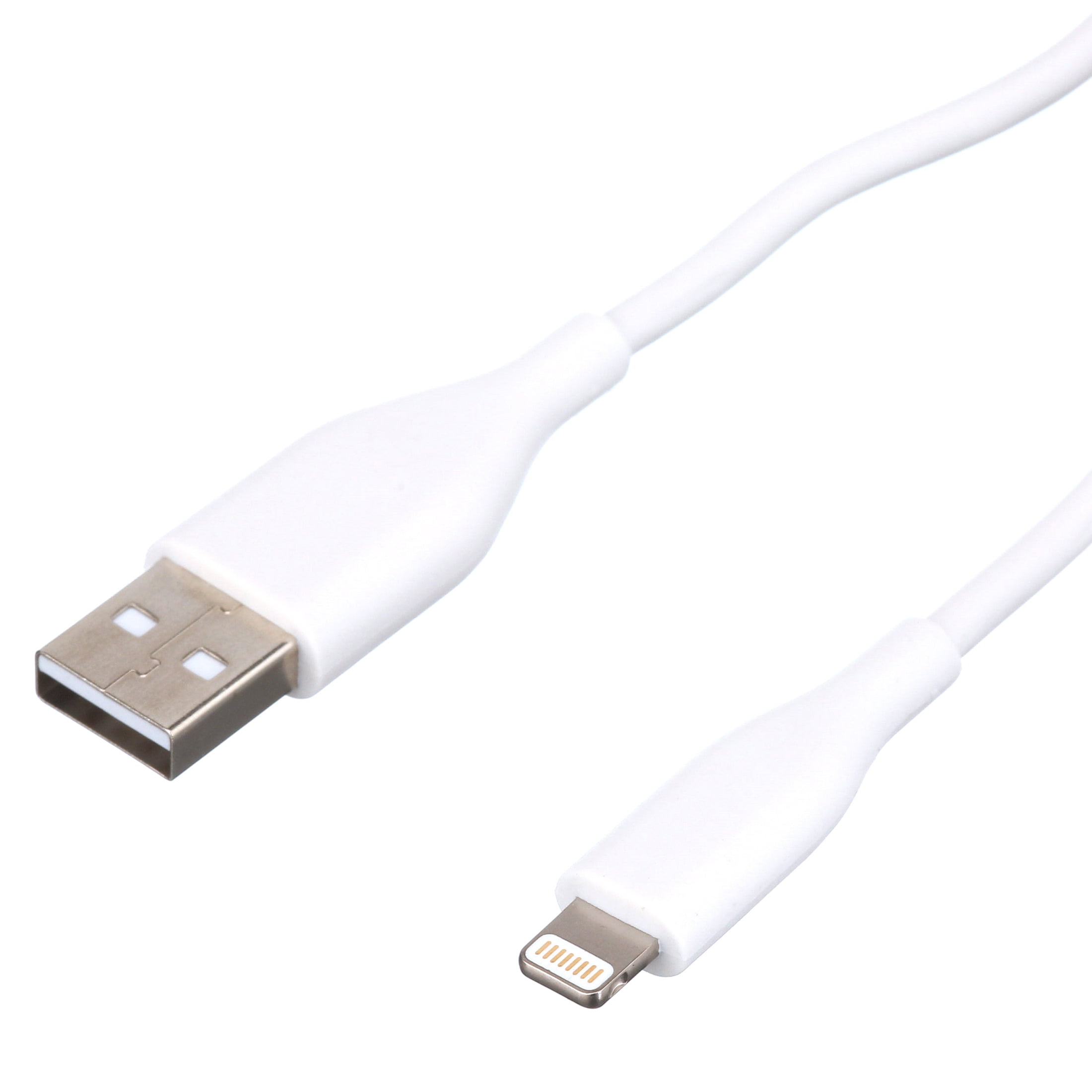 onn. 10' Lightning to USB Cable, White