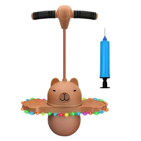 Capybara Shaped Pogo Ball With Handle And Ball Pump For Kids Ages 3 To 10 Years