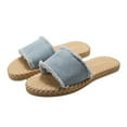 thumbnail image 4 of Sandales en Denim Boho pour Femmes Plateforme Antidérapante Bout Ouvert Décontractées Intérieur Extérieur, 4 of 7