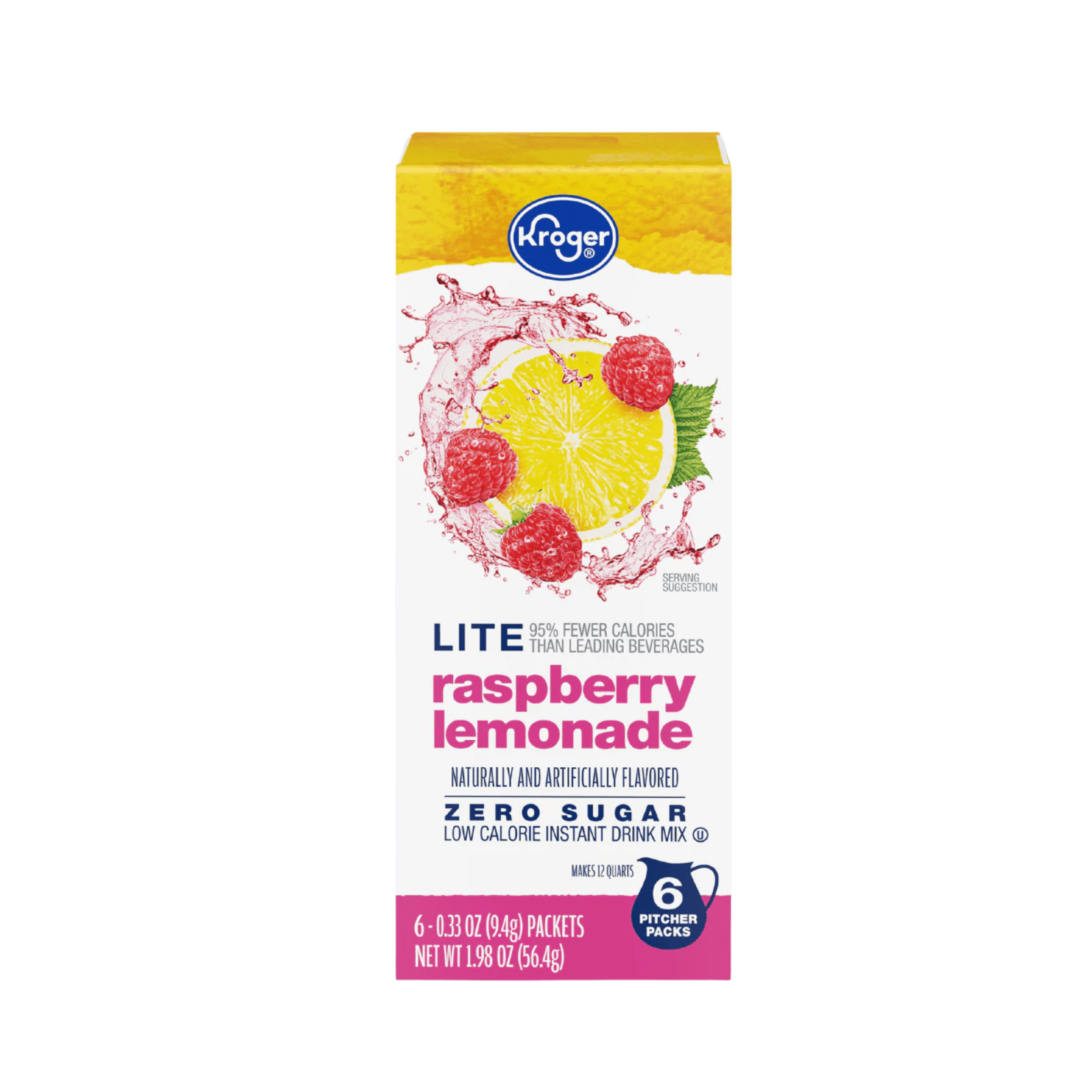 KG Lite Zero Sugar Raspberry Lemonade Instant Drink Mix Packets 1.98 oz, 3 Pack  + Bonus