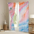 thumbnail image 5 of Erosebridal Rainbow Gradient Curtains & Drapes Girly Pink Pastel Curtains Women, Blue Marble 30%-50% Blackout Curtains Pink Blue Galaxy Living Room Curtains Dreaming Marbling Window Curtains, 5 of 6
