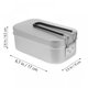 thumbnail image 2 of Lonchera de aluminio con tapa Recipiente para alimentos Lonchera para interior, exterior, camping, picnic (plata), 2 of 5