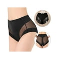 thumbnail image 2 of Unique Bargains Women's Plus Size Laser Cut Mesh High Rise Brief Stretchy Underwear Back 1X, 2 of 6