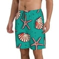 thumbnail image 2 of Disketp Men'S Swim Trunks Hawaiian Breathable Surf Beach Swimsuits Mesh Lining Beach Shorts With Pockets-Starfish And Shell, 2 of 9