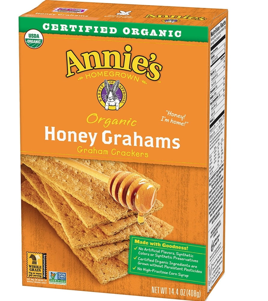 Annies Homegrown Organic Honey Grahams Graham Crackers 14.4 Oz