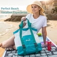 thumbnail image 5 of Tirrinia Mesh Beach Bag with Cooler Compartment, Extra Large Totes for Beach Travel, Functional Fashion Beach Bag for Women, Unique Gifts for Mom, 5 of 8