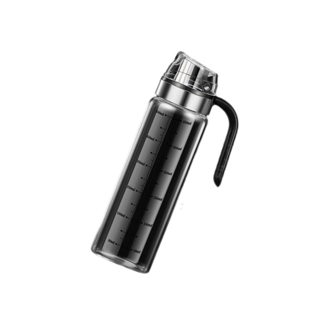 Advancent Botella de aceite de vidrio para el hogar, apertura automática, cierre, lata de vinagre, contenedor de condimentos, herramienta Cocina y Comedor Grande