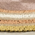 thumbnail image 3 of SAFAVIEH Natural Fiber Tanja Braided Jute Area Rug, Gold/Multi, 5' x 5' Round, 3 of 5