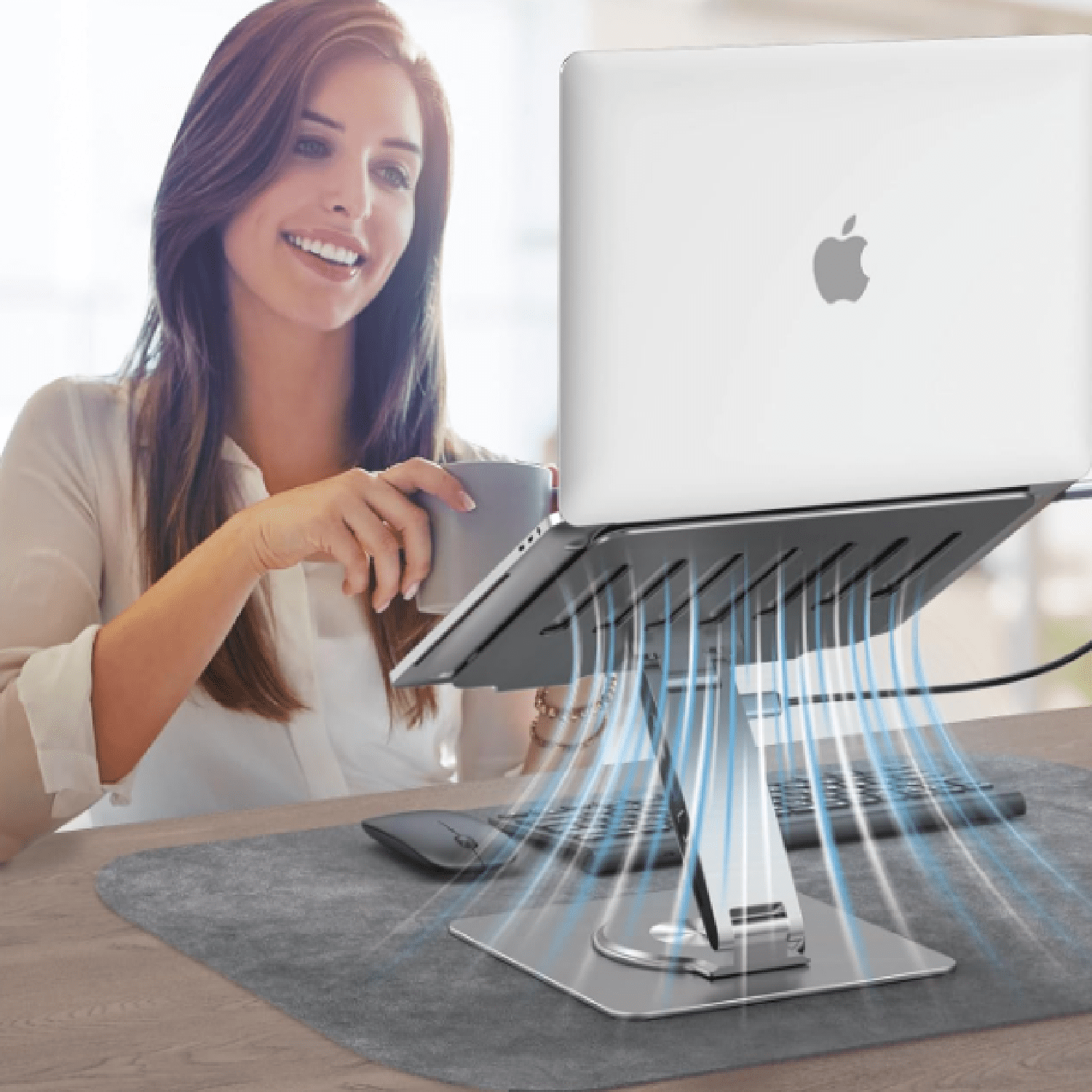 Laptop Docking Station for MacBook Pro/Air/Dell/HP/Surface HC 11-in-1 USB C Hub 360°Rotatable Laptop Stand with USB Hub 4K HDMI USB 3.0 PD100W 3.5mm Audio Jack RJ 45 TF/SD Reader Universal Laptop Doc