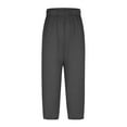 thumbnail image 7 of BVOFAR Women's Capri Pants Casual Loose Pants Solid Color Elastic Mid Waist Pant Workout Yoga Sweatpants with Pockets 2025, 7 of 7