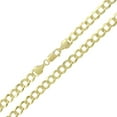 thumbnail image 2 of 14K Yellow Gold 5.5mm Solid Cuban Chain, FREE Microfiber Cloth, Curb Link Mens Womens Necklace, Giorgio Bergamo, 2 of 6