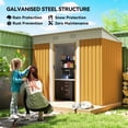 thumbnail image 4 of Outsunny 7' x 4' Outdoor Storage Shed w/ Sliding Doors, Yellow, 4 of 10