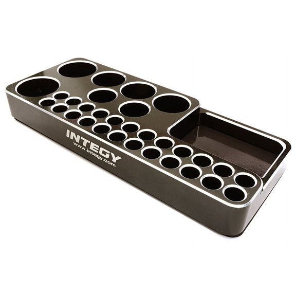 Integy RC Toy Model Hop-ups C27179SILVER Universal Workbench Organizer 142x58x18mm Workstation Tray