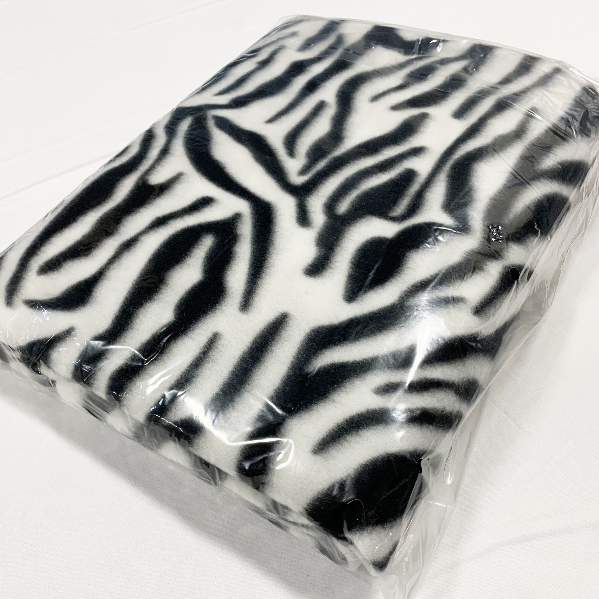 Shason Textile (2 Yards cut), Zebra Print AntiPill Fleece, 72"x 60
