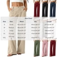 thumbnail image 3 of ClodeEU Women's Corduroy High Waist Wide Leg Pants,Casual Loose Trousers with Pockets ,Women's Plus XL, 3 of 7