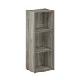 thumbnail image 2 of Furinno Pasir 3-Tier No Tool Assembly Open Shelf Bookcase, French Oak, 2 of 15