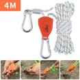 thumbnail image 3 of Pulley Ratchet Rope Hanger, Pulley Regulator Fast Locking Fixed Buckle Reflective Tent Wind Rope for Outdoor Backpacks Camping Hiking 4mm 4m White, 3 of 10