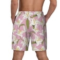thumbnail image 2 of Lsque Mens Swim Trunks Lilies Flowers Pattern - Bathing Suit Compression Liner - Beach Swim Shorts Swimwear - (S-3XL) - Stretch Quick Dry -3X-Large, 2 of 9