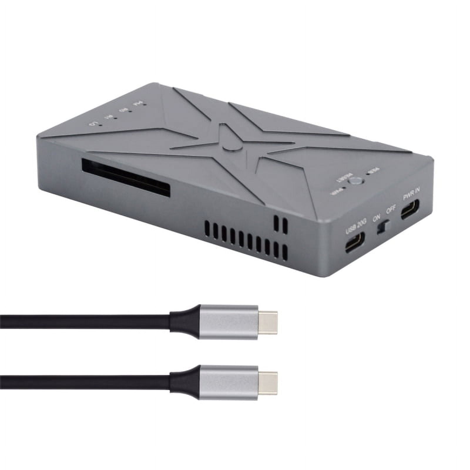 CY Dual NVME M.2 NGFF M-Key to USB-C Type-C Raid0 Raid1 JBOD Big Enclosure 20Gbps with Fan Raid0 Hyper Adapter
