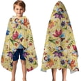 thumbnail image 3 of Flower Fairy Princess Pattern Hooded Bath Towel，50"x30" for Ages 3 To 12 Kids, Quick Dry Lightweight Soft Microfiber Hood Beach Towel Cover Up for Kids, 3 of 7