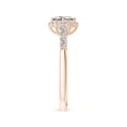 thumbnail image 3 of ANGARA Natural Princess-Cut Diamond Halo Ring in 14K Rose Gold for Women (Size-4.1mm| Color-I-J| Clarity-I1-I2) | April Birthstone, Anniversary, Jewelry Gift for Women | Natural Diamond Ring, 3 of 9