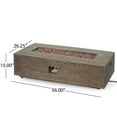 thumbnail image 3 of Mayfair Metal Outdoor 50,000 BTU Rectangular Fire Pit (No Tank Holder), Brown Wood Pattern, 3 of 7