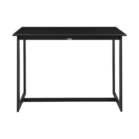 Armen Living Grand Outdoor Patio Bar Height Dining Table in Aluminum