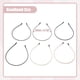 thumbnail image 5 of 6 Pcs Diademas de Tela Delgada con Diseño de Moda, Café, Negro, 4.72", 5 of 7