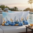 thumbnail image 4 of Blue Pumpkin Fall Outdoor Waterproof Pillow Covers, Thanksgiving Botanical Pastoral Decorative Rectangle Throw Pillowcase Sofa Cushion Sham for Patio/Couch/Chair, 20"x12" 2 Pack, 4 of 8